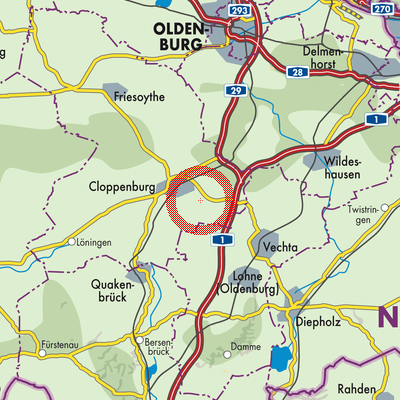Landkarte Cappeln (Oldenburg)