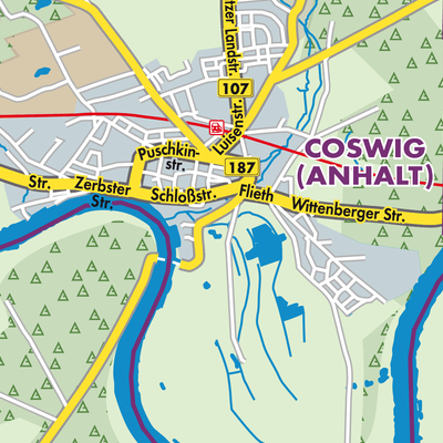 Übersichtsplan Coswig (Anhalt)