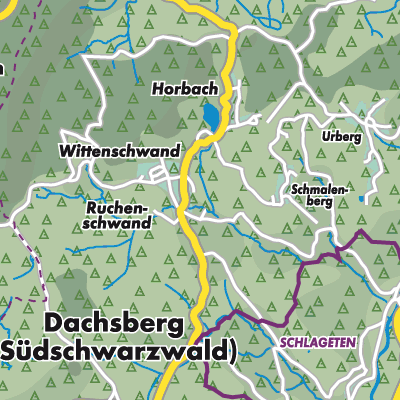 Übersichtsplan Dachsberg (Südschwarzwald)