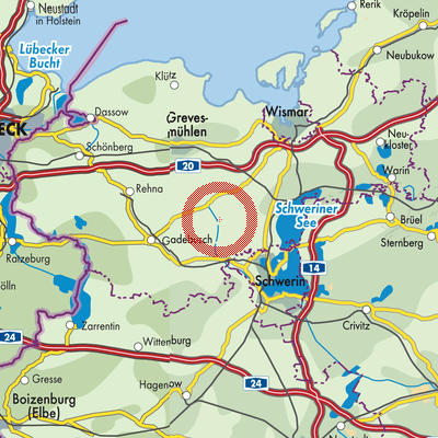 Landkarte Dalberg-Wendelstorf