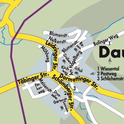 Stadtplan Dautmergen