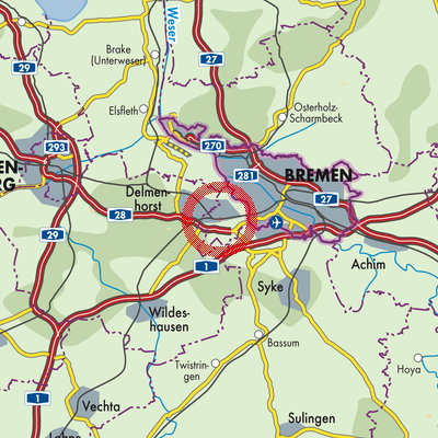 Landkarte Delmenhorst