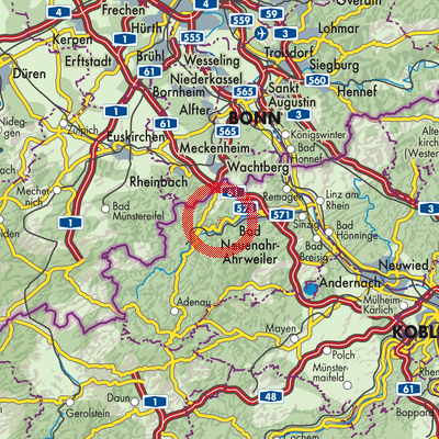 Landkarte Dernau