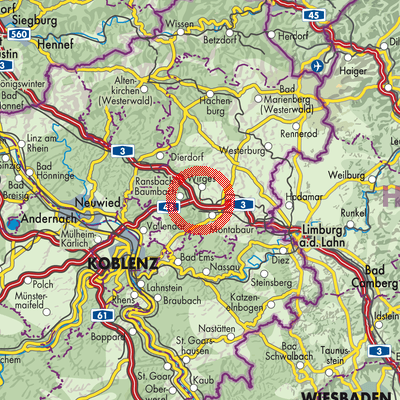 Landkarte Dernbach (Westerwald)