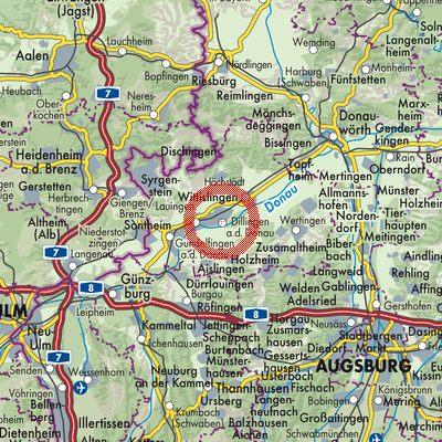 Landkarte Dillingen a.d.Donau