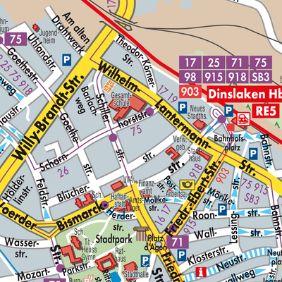 Stadtplan Dinslaken