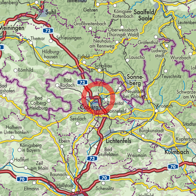 Landkarte Dörfles-Esbach