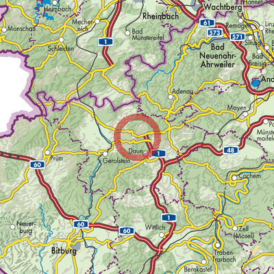 Landkarte Dreis-Brück