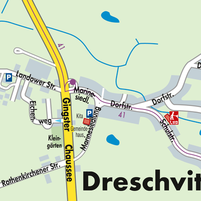 Stadtplan Dreschvitz