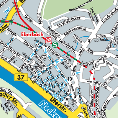 Stadtplan Eberbach