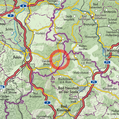 Landkarte Ehrenberg (Rhön)