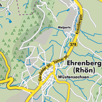 Übersichtsplan Ehrenberg (Rhön)