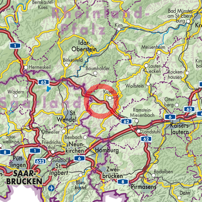 Landkarte Ehweiler