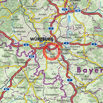 Landkarte Eibelstadt