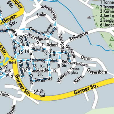 Stadtplan Eisenberg