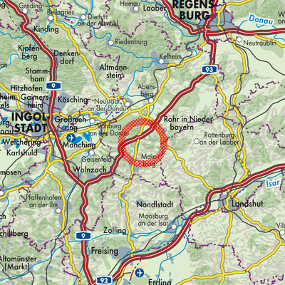 Landkarte Elsendorf