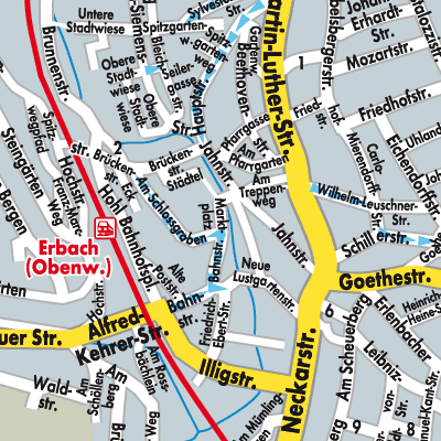 Stadtplan Erbach