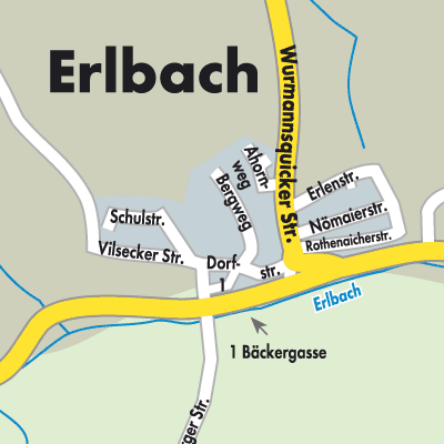 Stadtplan Erlbach