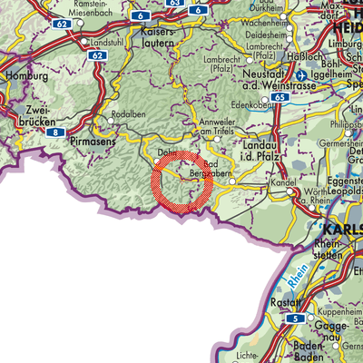 Landkarte Erlenbach bei Dahn