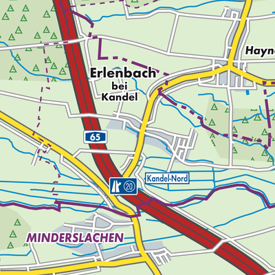 Übersichtsplan Erlenbach bei Kandel