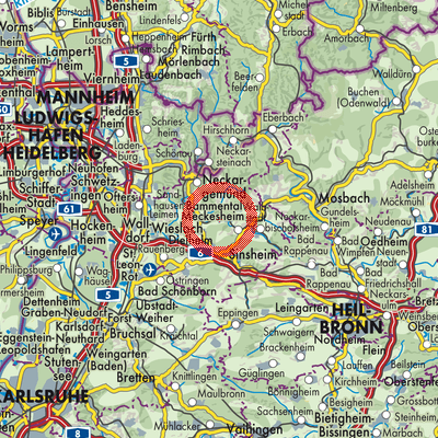 Landkarte Eschelbronn