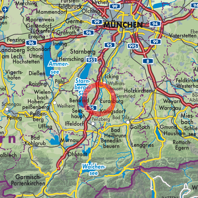 Landkarte Eurasburg