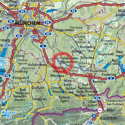 Landkarte Feldkirchen-Westerham