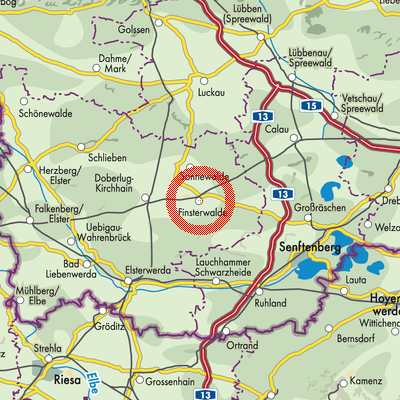 Landkarte Finsterwalde