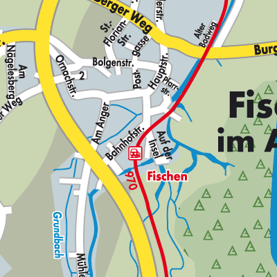 Stadtplan Fischen im Allgäu