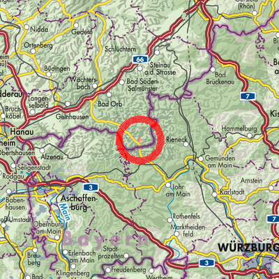 Landkarte Flörsbachtal