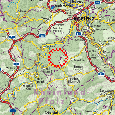 Landkarte Forst (Hunsrück)