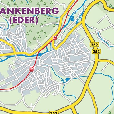 Übersichtsplan Frankenberg (Eder)
