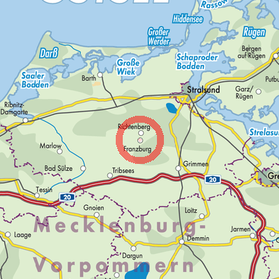 Landkarte Franzburg