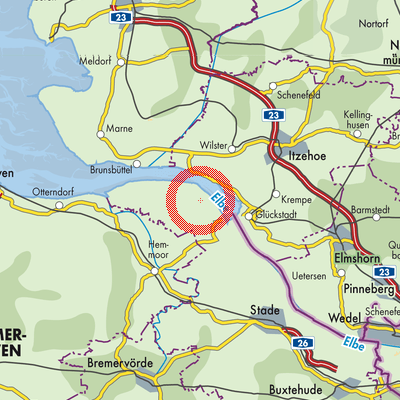 Landkarte Freiburg (Elbe)