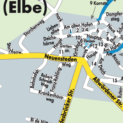 Stadtplan Freiburg (Elbe)