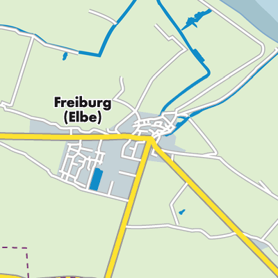 Übersichtsplan Freiburg (Elbe)