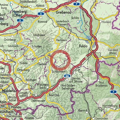 Landkarte Freiensteinau