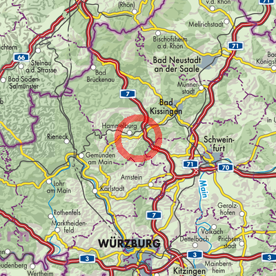 Landkarte Fuchsstadt