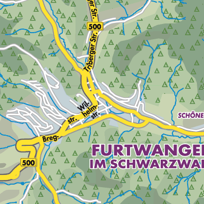 Übersichtsplan Furtwangen im Schwarzwald