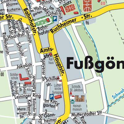Stadtplan Fußgönheim