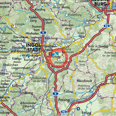 Landkarte Geisenfeld