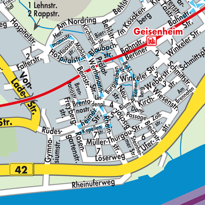 Stadtplan Geisenheim