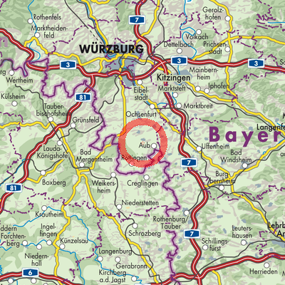 Landkarte Gelchsheim