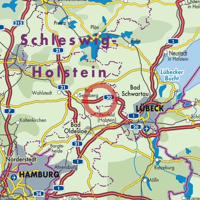 Landkarte Geschendorf