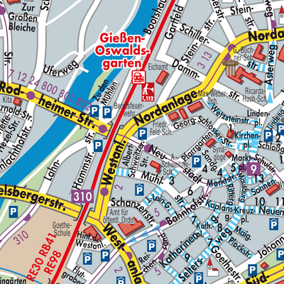 Stadtplan Gießen