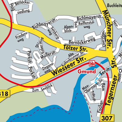 Stadtplan Gmund