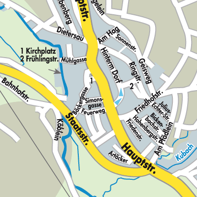 Stadtplan Gössenheim