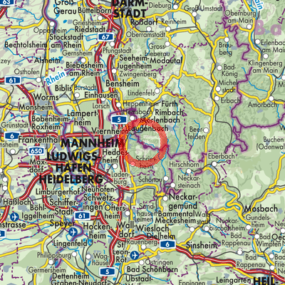 Landkarte Gorxheimertal