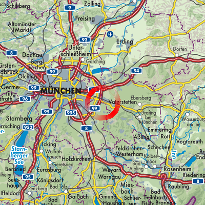 Landkarte Grasbrunn