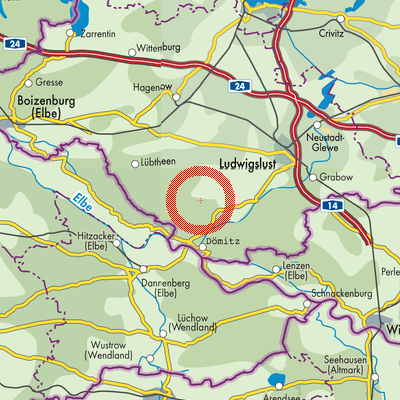 Landkarte Grebs-Niendorf